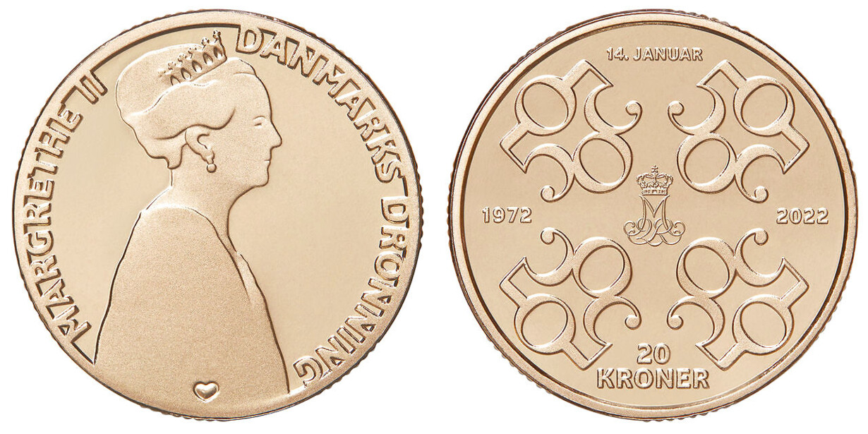 50-års regeringsjubilæum markeres mønt