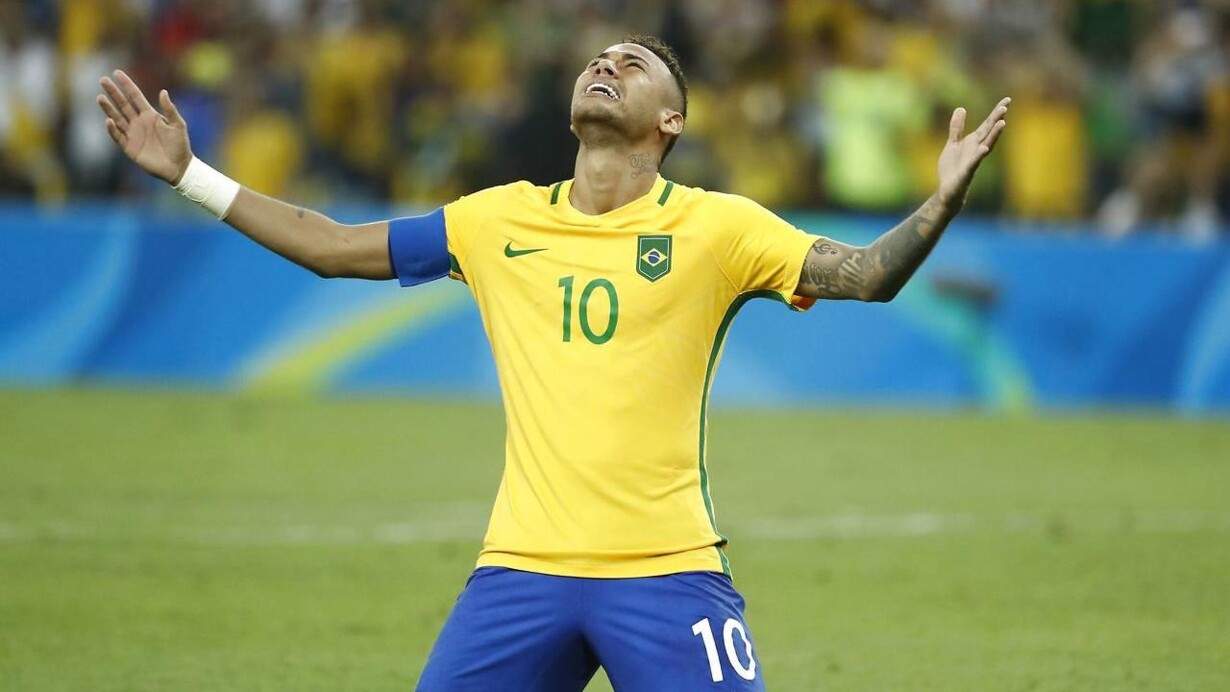 Neymar Brasilien første fodbold