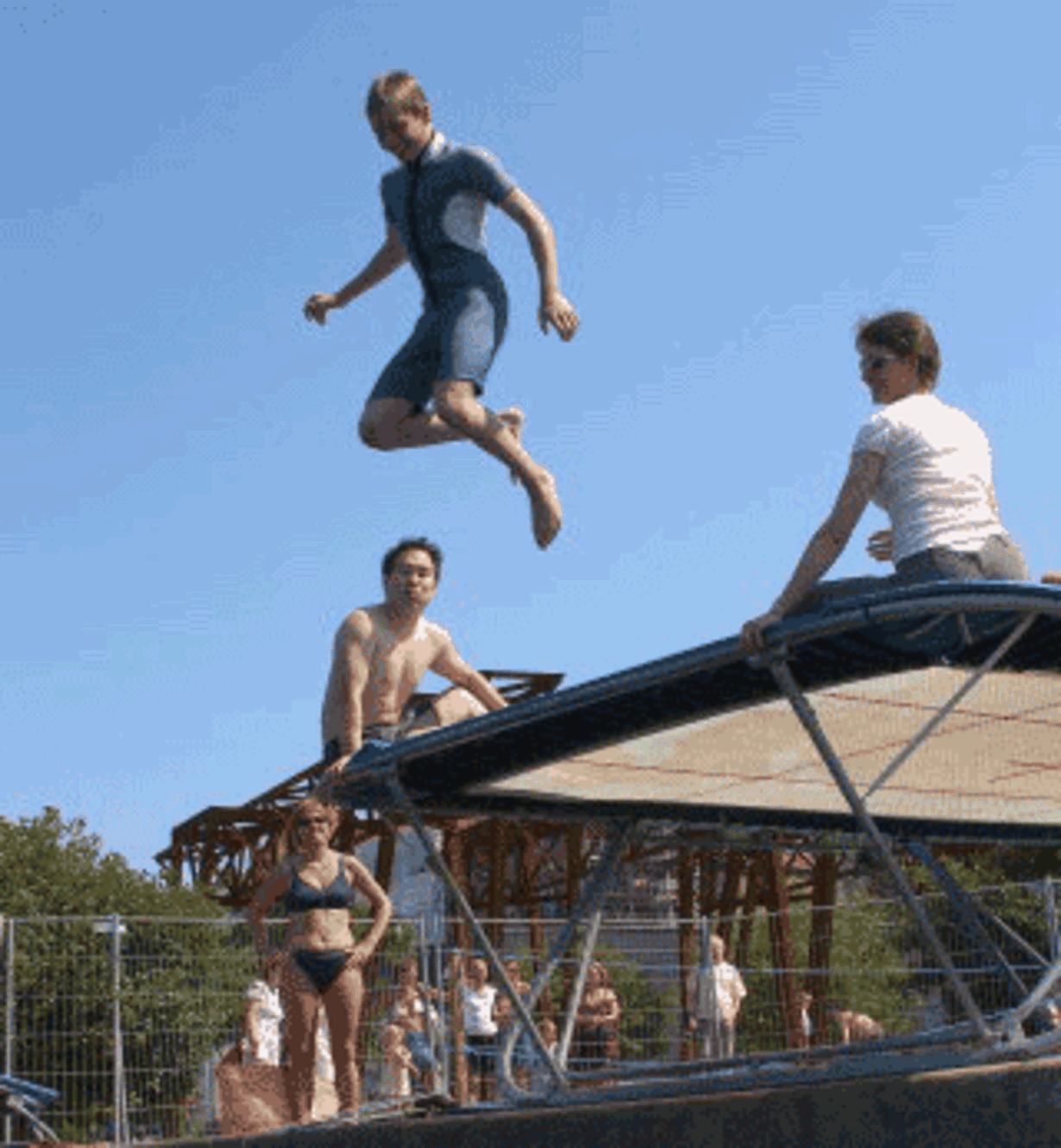 Alarm trampolin-uheld